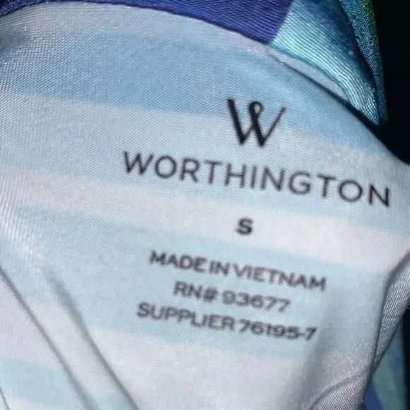 Worthington cowl neck stripe ombré blouse - Picture 2 of 2